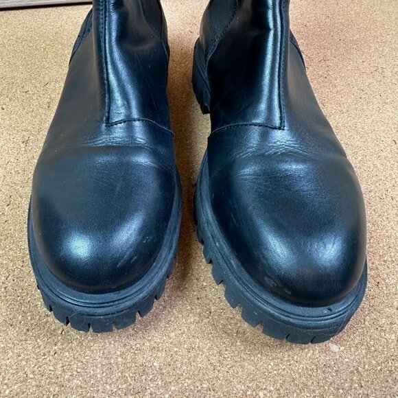 Beaumont Organic Milan Chelsea Boot in Black Italian Leather Size UK 7 / US 9 - Picture 2 of 7